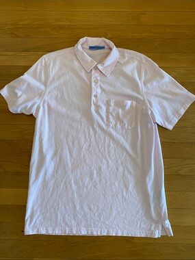 J. McLaughlin Light Pink Short-Sleeve Polo